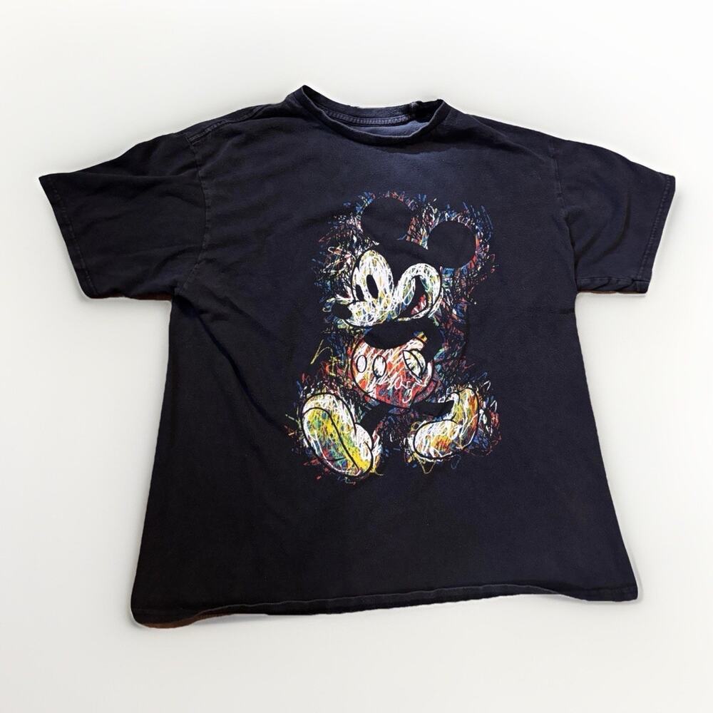 Disney Men's Mickey Mouse Crayon Scribble T-Shirt - Size Extra Large XL
